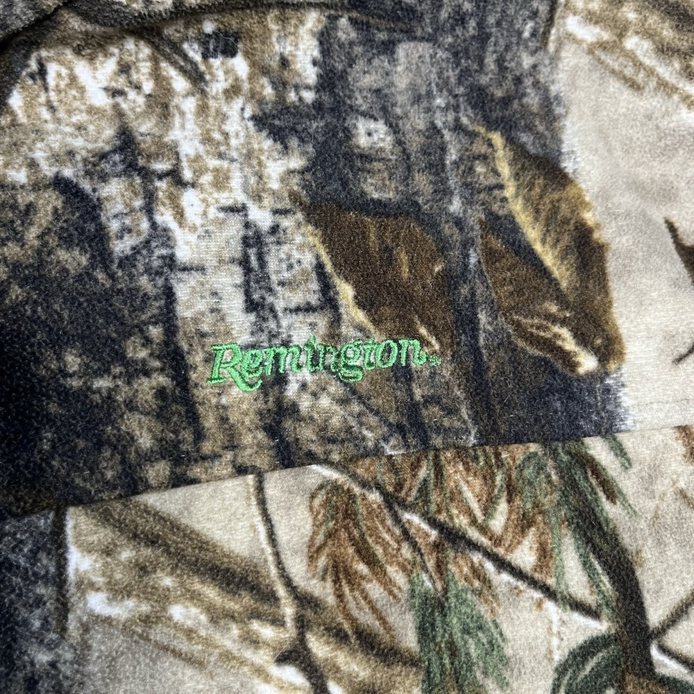 Remington Mossy Oak Camo Fleece Brown Jacket Men’s XL Hunting Full Zip Outdoor - Picture 3 of 12